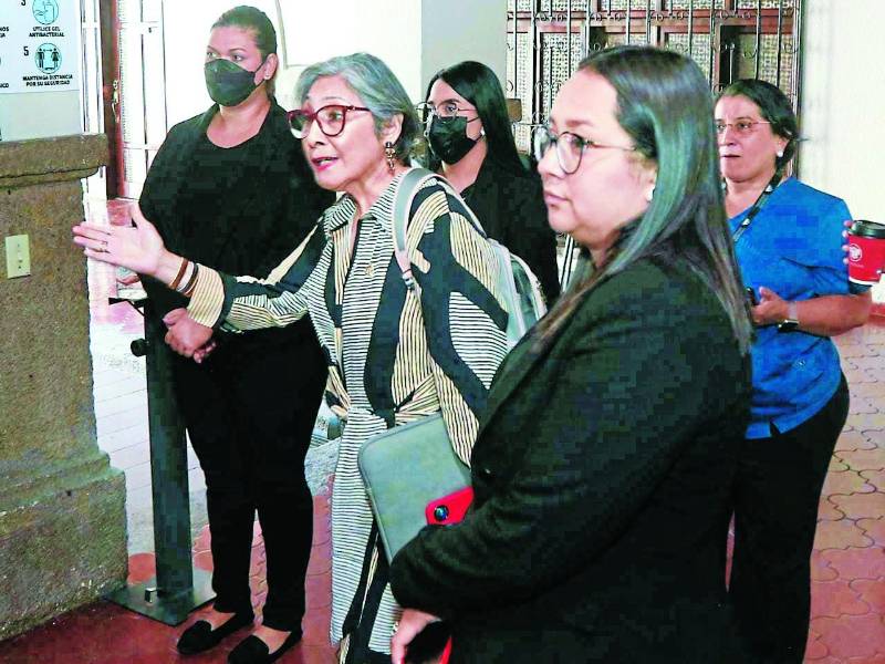 Congresistas del PSH ayer en el Congreso Nacional.