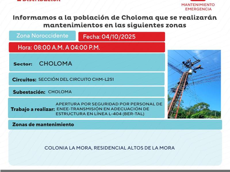 El anuncio de suspensión de servicios por la ENEE.
