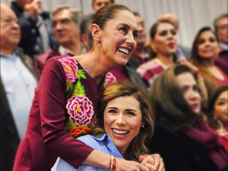 La gobernadora de Baja California junto a la presidenta de México, Claudia Sheinbaum.