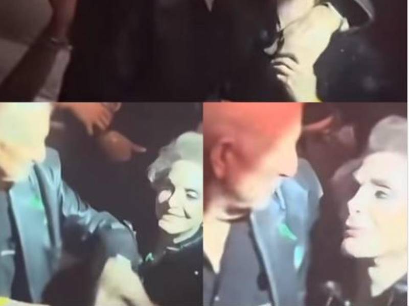 Imágenes de Doña Cuquita siendo cariñosa con otro señor.