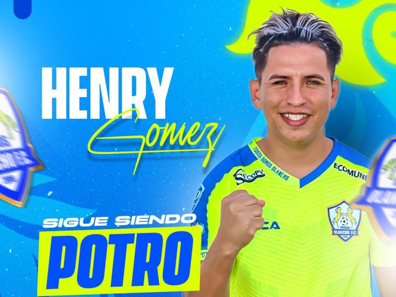 Henry Gómez tiene 29 años y juega como centrocampista en Olancho FC.