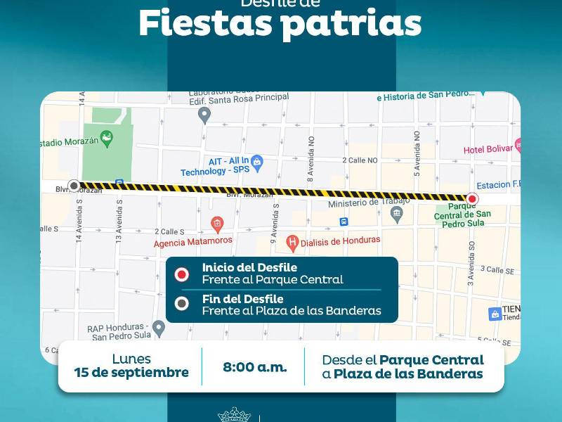 La municipalidad anunció el cierre de la primera calle hasta la plaza banderas.