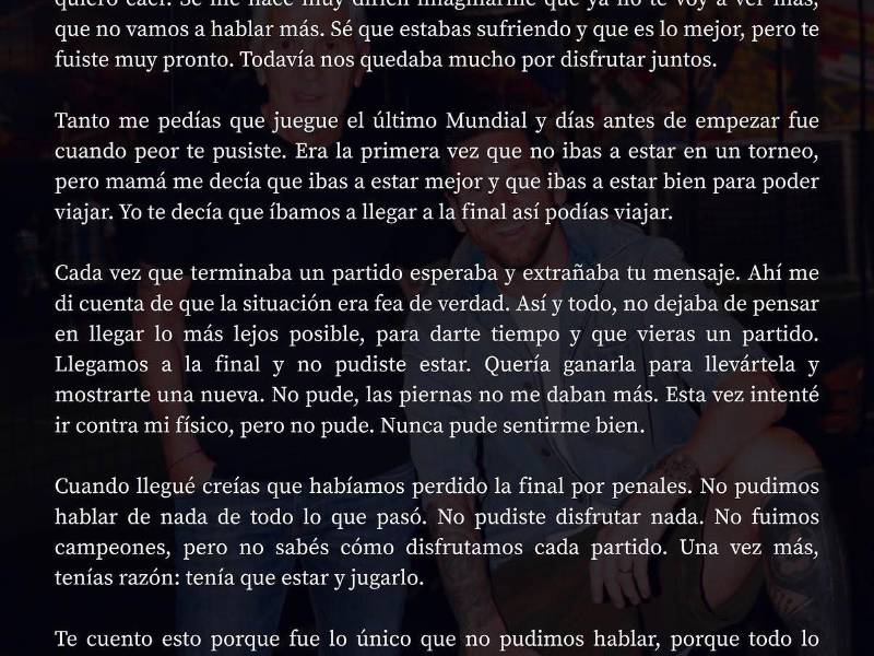 Messi rompe el silencio tras la muerte de su padre: No sé cómo seguir...
