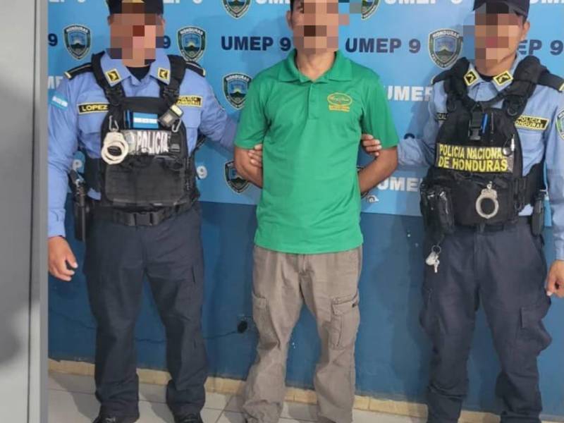 El detenidoo es un hombre de 41 años, originario y residente de Catacamas, Olancho.