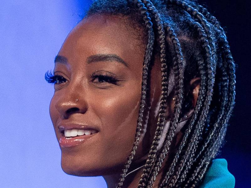 Fotografía de archivo de la gimnasta estadounidense, Simon Biles.