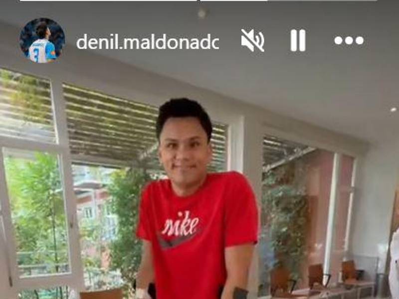 La foto de Denil Maldonado tras ser operado en Alemania.