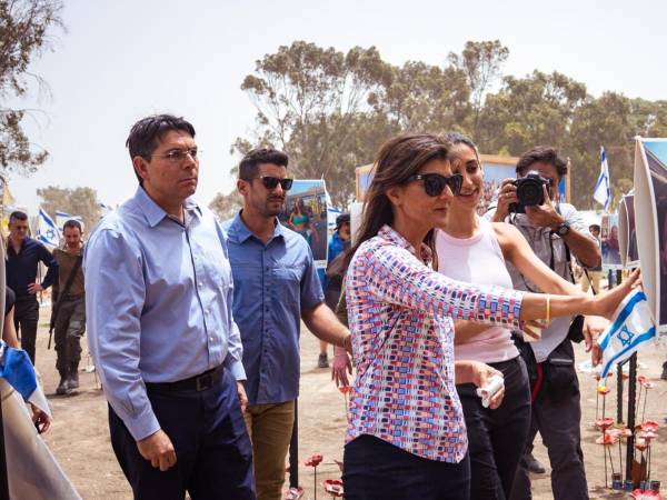 La ex gobernadora de Carolina del Sur, Nikki Haley, durante su visita a Israel este martes.