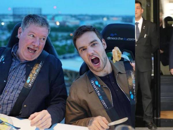 Geoff Payne y Liam Payne en una fotografía de archivo. En la segunda foto se muestra al padre llegando a Buenos Aires, Argentina.