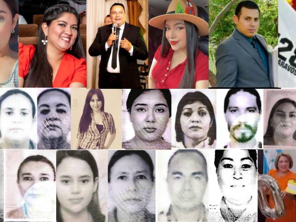 Rostros de 23 personas vinculas a los fondos que se desembolsaron a través de Sedesol desde el año anterior en Copán.