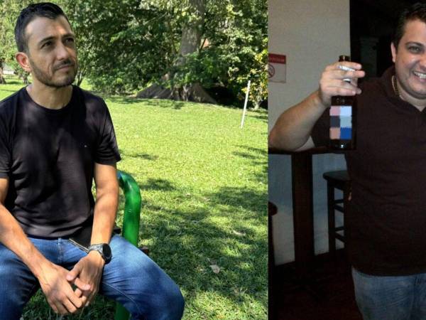 Del extremo izquierdo, Vicente Idiáquez está sentado sobre una banca en un espacio de recreación en su zona de residencia, mientras que al otro lado de la imagen se muestra una foto de archivo de su pasado, durante su etapa de consumo excesivo de alcohol.