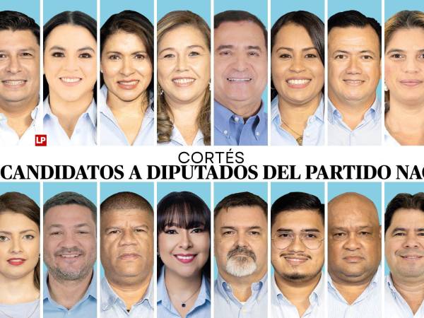 Los primeros 10 de los 20 candidatos del PN son: José Jaar, Roberto Enrique Cosenza, Daisy Maria Andonie, Brenda Mercedes Flores, Cinthya Hawit, Alberto Chedrani, Johanna Goretty Costa, Santos Roberto Peña, Shaaron Elizabeth Izaguirre Hedman y Sandra Nohemy Ramírez.