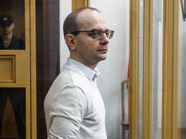 Igor Ilyash, periodista bielorruso, en un tribunal en Minsk, la capital de Bielorrusia, en septiembre.