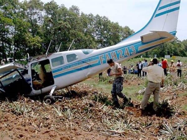 El 6 de junio de 2012, la avioneta, bajo custodia de la Fuerza Aerea, quedó dañada tras un accidente cerca del aeropuerto Golosón de La Ceiba.