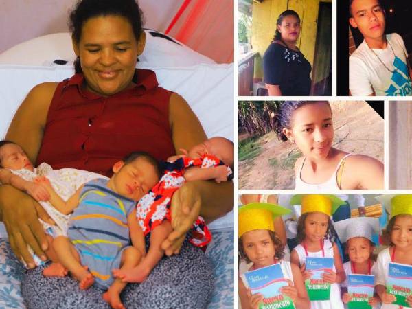 <b>Aunque reconoce que criar a 11 niños no es tarea fácil, ella cree que son una bendición enviada por Dios. Asegura que aunque lloró cuando supo que venían tres niños más, jamás renegó de ellos, ya que confía que logrará sacarlos adelante.</b>