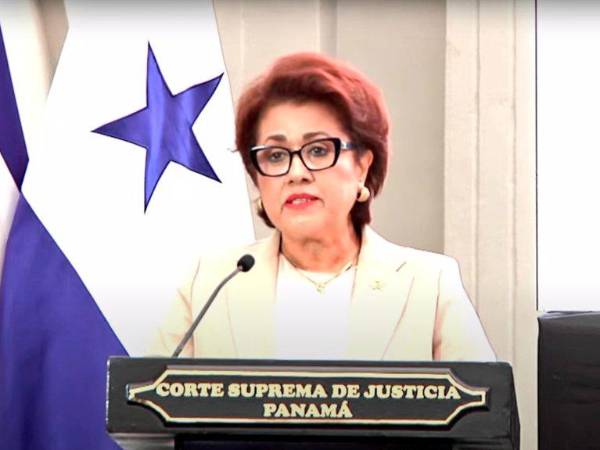 Rebeca Ráquel Obando, presidenta de la Corte Supema de Justicia en el cónclave de justicia en Panamá.