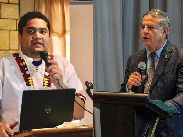 José Carlos Cardona, ministro de Sedesl, y Tomás Vaquero, ministro de Gobernación.