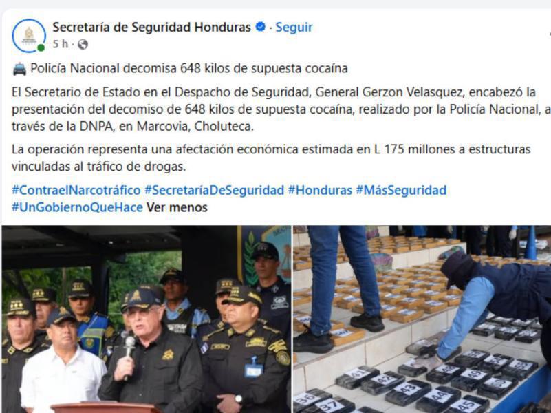 Hallan 800 kilos más de droga en manglares de Choluteca; decomisos superan los L300 millones