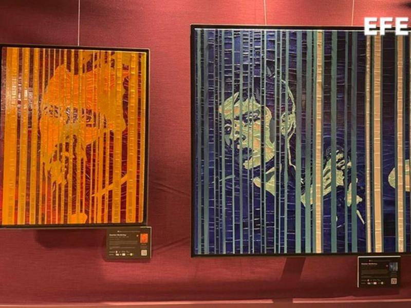 Vista de la exposición llamada 'Líneas fallidas' (Fault Lines) este viernes, en Londres.