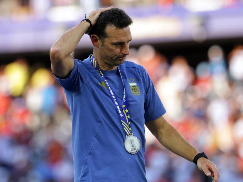 El entrenador argentino tiene contrato hasta diciembre del 2026 y todavía no define su futuro al frente de la selección Argentina. Foto EFE.