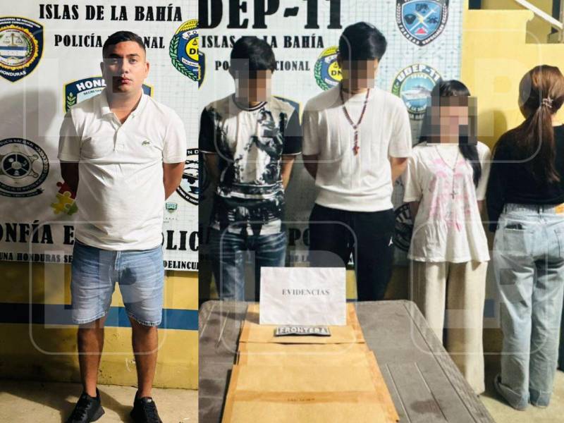 Autoridades policiales capturaron a un hondureño acusado de presunto tráfico de personas, quien viajaba junto a tres ciudadanos de Vietnam y uno de Corea del Sur.”