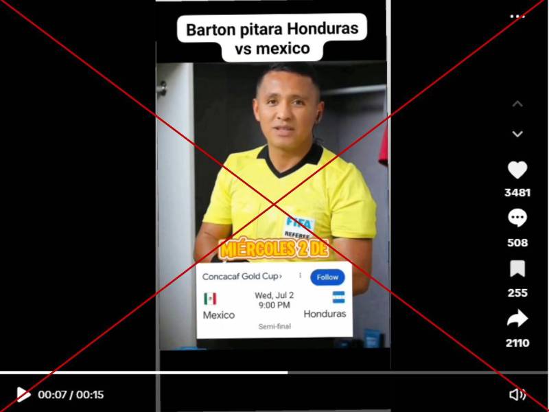 Captura de pantalla a una publicación de TikTok hecha el 2 de julio de 2025.