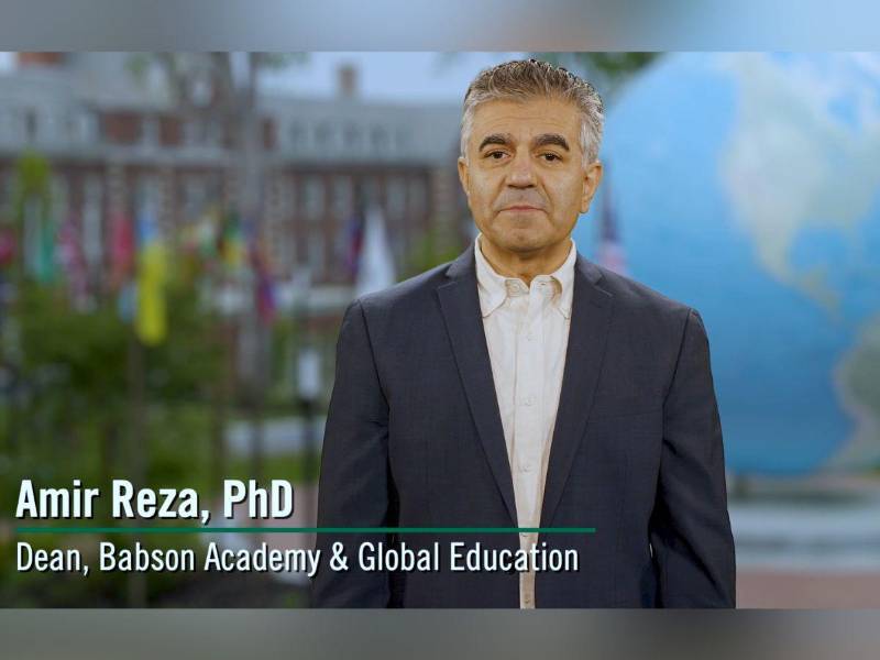 Amir Reza, PhD, decano de Babson Academy &amp; Global Education, en el video de presentación de la alianza.