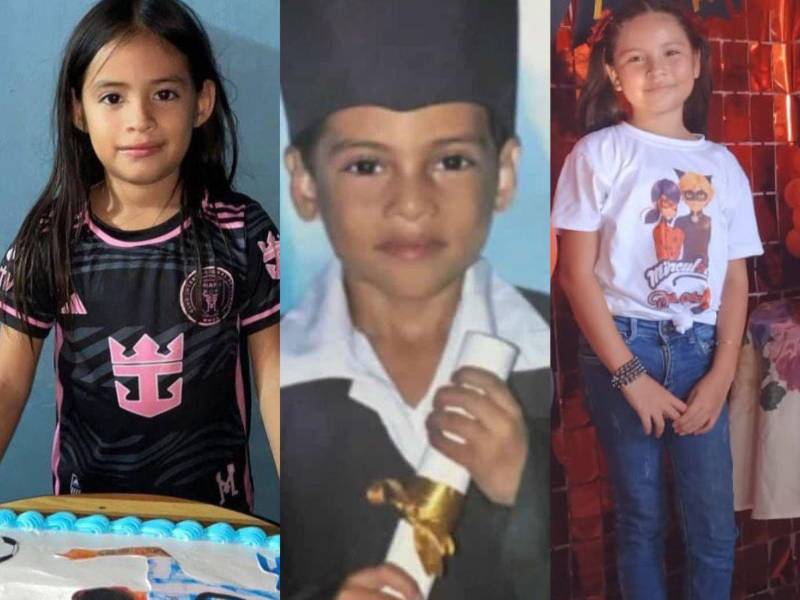 Los tres menores que perdieron su vida tras el trágico accidente en Omoa, Cortés.