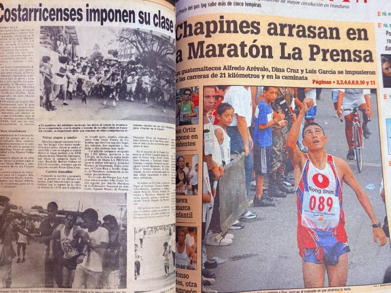 Grandes momentos se han vivido en la Maratón LA PRENSA-GATORADE, con aquí dos portadas históricas de grandes atletas que han conquistado la carrera.