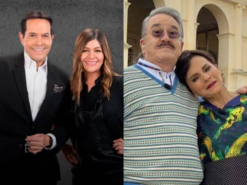 Los periodistas de espectáculos: Martha Figueroa, Pepillo Origel, Pedro Sola y Pati Chapoy.