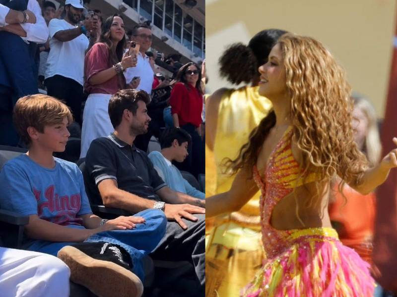 Sasha, el hijo menor de Shakira junto a su padre Piqué.