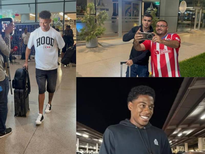 Así fue la llegada este día de otros tres legionarios que se sumarán a los trabajos de José Molina en la Selección de Honduras para los partidos de la Liga de Naciones.