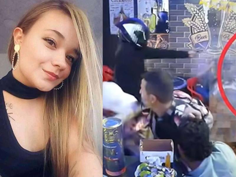 Las cámaras de seguridad de un establecimiento comercial en Fusagasugá, Colombia, captaron el momento en que Karen Vanessa Saldarriaga García y Andrés Felipe González Rodríguez fueron atacados a balazos.