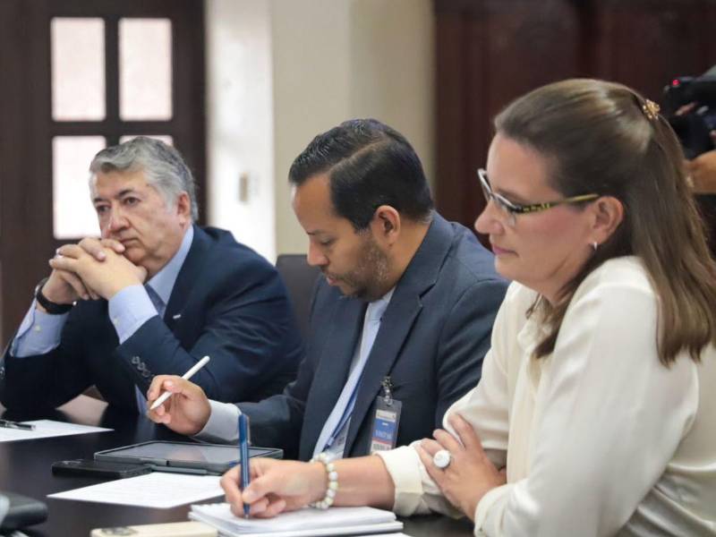 La reunión se desarrolló en Casa Presidencial con la participación de Julia Johansen, representante del Banco Interamericano de Desarrollo (BID) en Honduras.