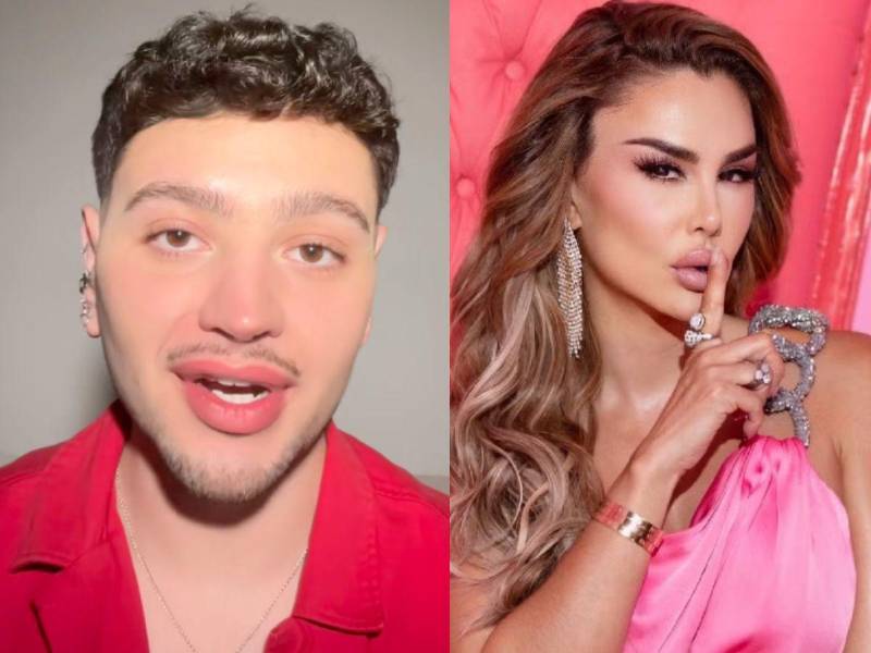 El maquillista Sergio Vilchis y la actriz Ninel Conde