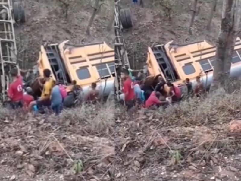 Accidente de bus en Teupasenti deja varios heridos.