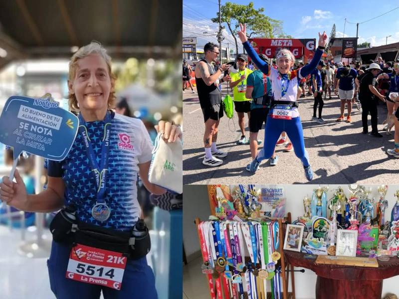 La corredora Afaf Hodali quedó en segundo lugar el año pasado, en la categoría de los 21 km, de 60 años en adelante.