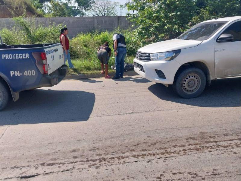 Lugar donde fue encontrado el cadáver del hombre.