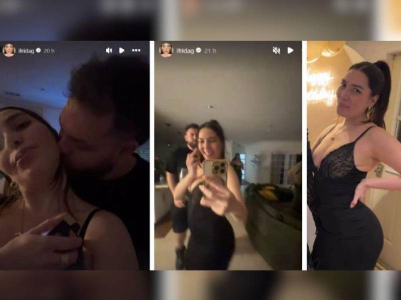 Capturas del video de Frida Sofía.