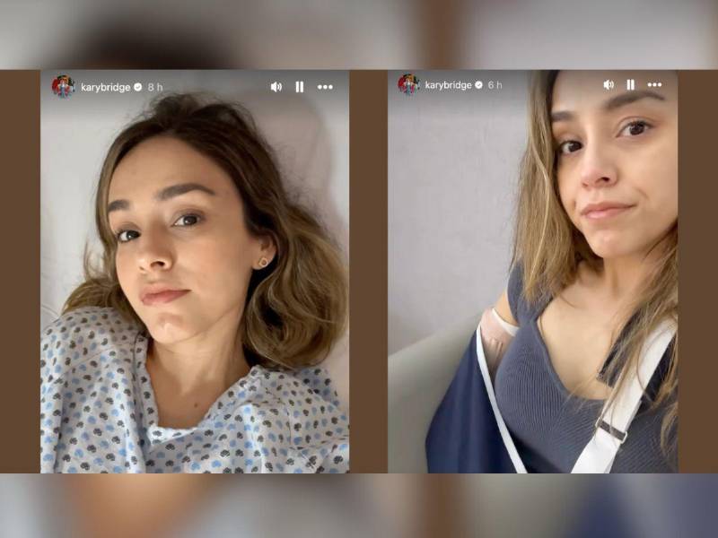 Karina Puente desde el hospital.