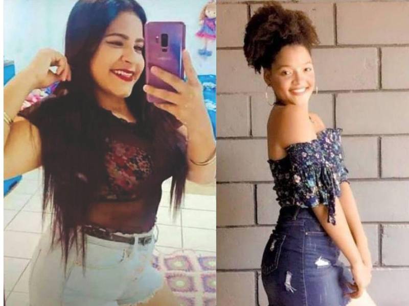 Cinthia Castro Castañeda y su amiga Génesis Cerrato Montes.