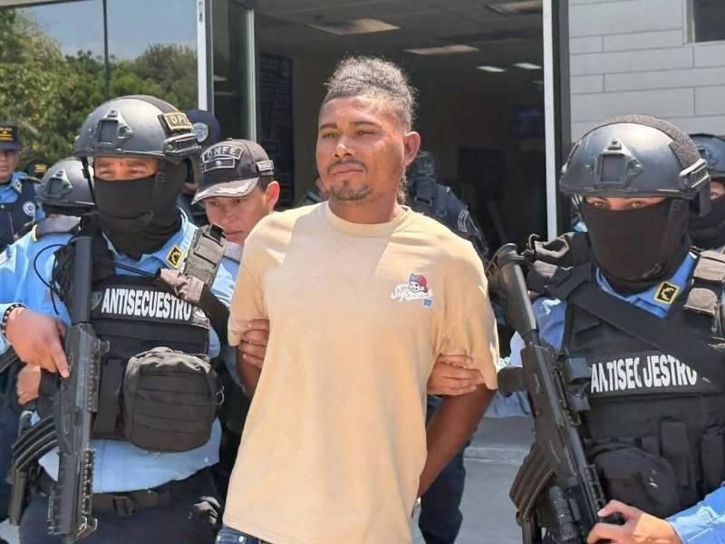 Eduin Eraldo Palma Benegas el día que fue capturado.