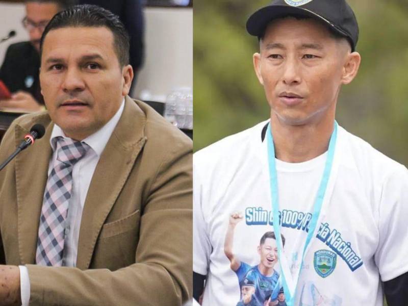 El diputado Cárlenton Dávila, del Partido Innovación y Unidad (PINU), y el filántropo japonés Shin Fujiyama.