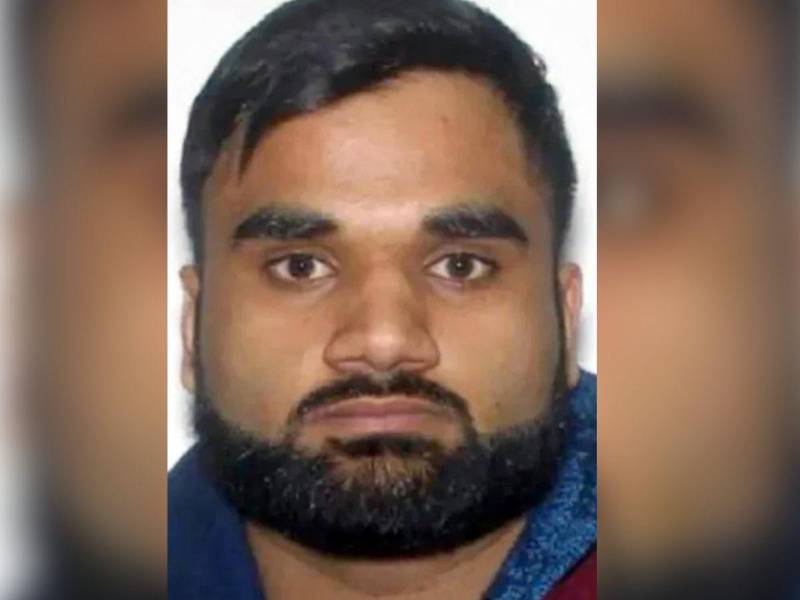 Fotografía cedida que muestra a Satinderjeet Singh, quien también utiliza el nombre de Goldy Brar y otros alias, vinculado con diversos actos violentos en el sur de California, así como en otras partes del país y Canadá.