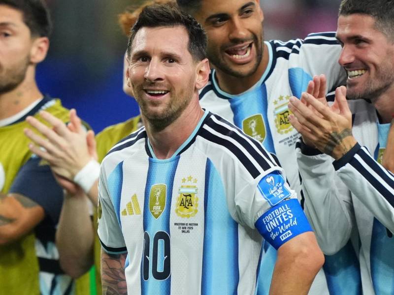 Messi llegó a 18 goles en la historia de los mundiales con las dos anotaciones de hoy contra Austria. Foto EFE.