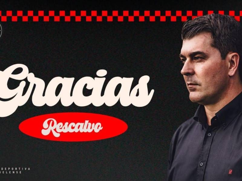 El club agradece al señor Rescalvo y a su equipo de trabajo por el profesionalismo y la dedicación mostrados durante los meses en que estuvieron al frente del equipo, dice el comunicado