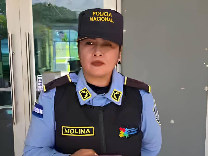 <b>Wendy Molina</b>, vocera de la Policía Nacional en Lempira.