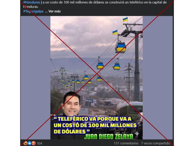 Captura de pantalla a una publicación de Facebook hecha el 30 de marzo de 2026.