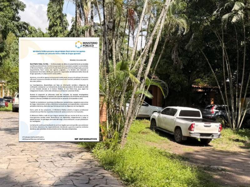 Ministerio Público presenta requerimiento contra tres agentes de la DAET por drogas.