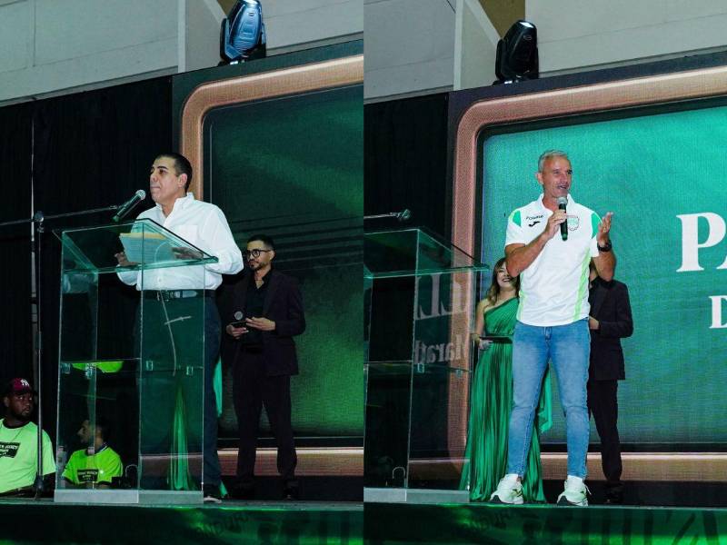 Mario Roberto Faraj, Presidente Ejecutivo de Diunsa; y Pablo Lavallén, DT de Marathón.