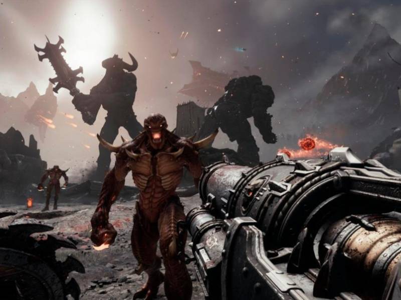 Imagen de 'Doom: The Dark Ages', uno de los estrenos en videojuegos de este mes.